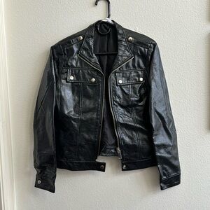 Just Fab Faux Leather Jacket XS